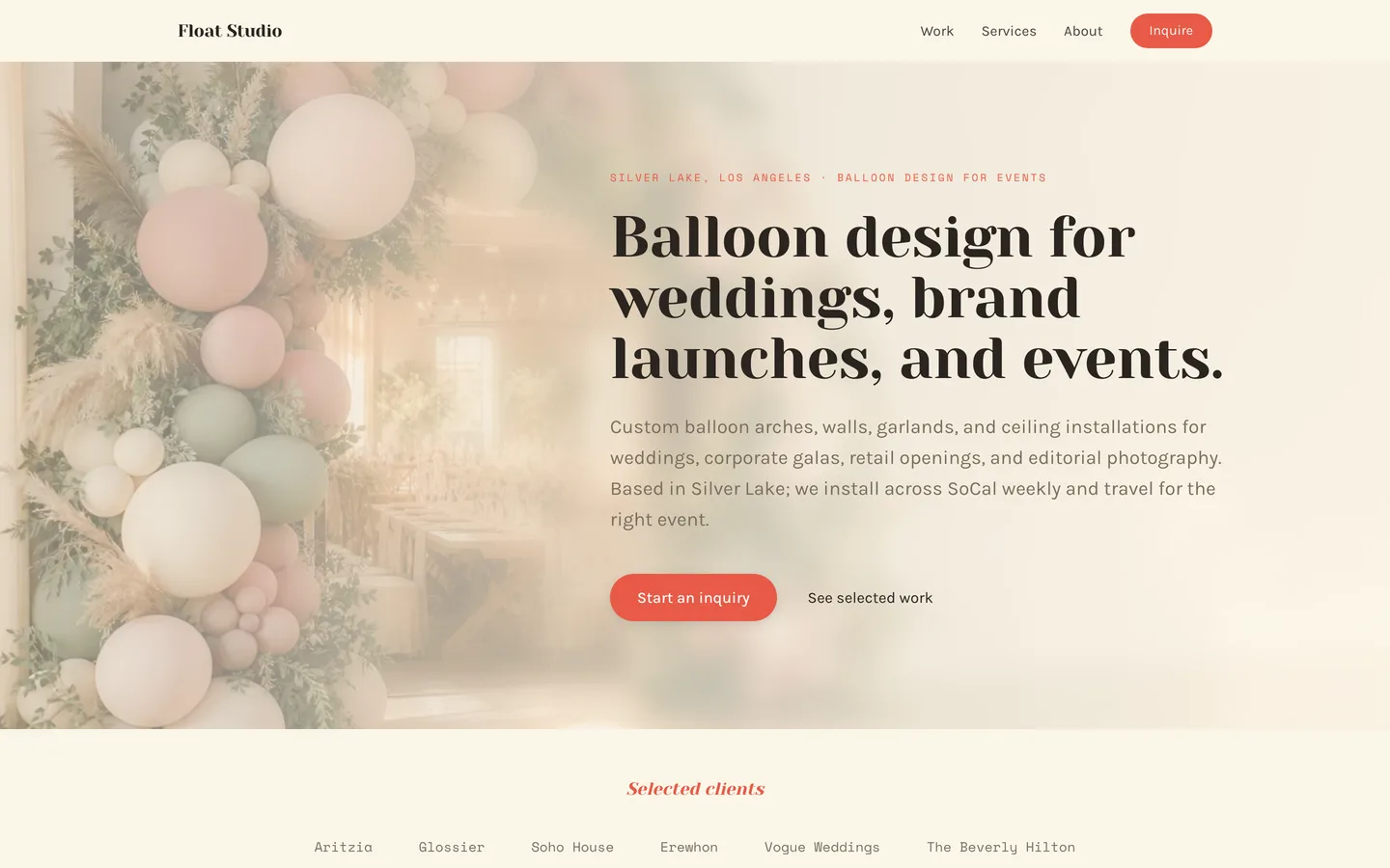 Float Studio — demo site built with ClientCasa